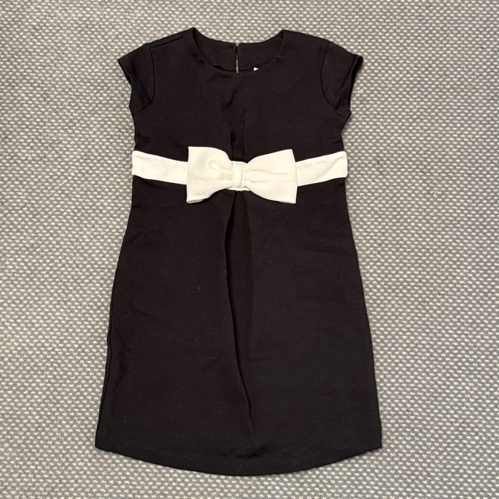 Old Navy Black Dress with White Bow- new